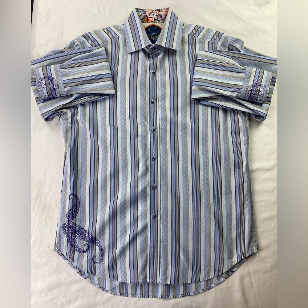 Robert Graham Knowledge Wisdom Truth Button Down Dress Long Sleeve Shirt